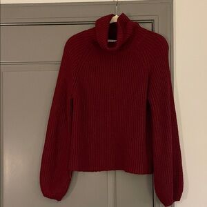 Chic Burgundy Turtleneck Sweater